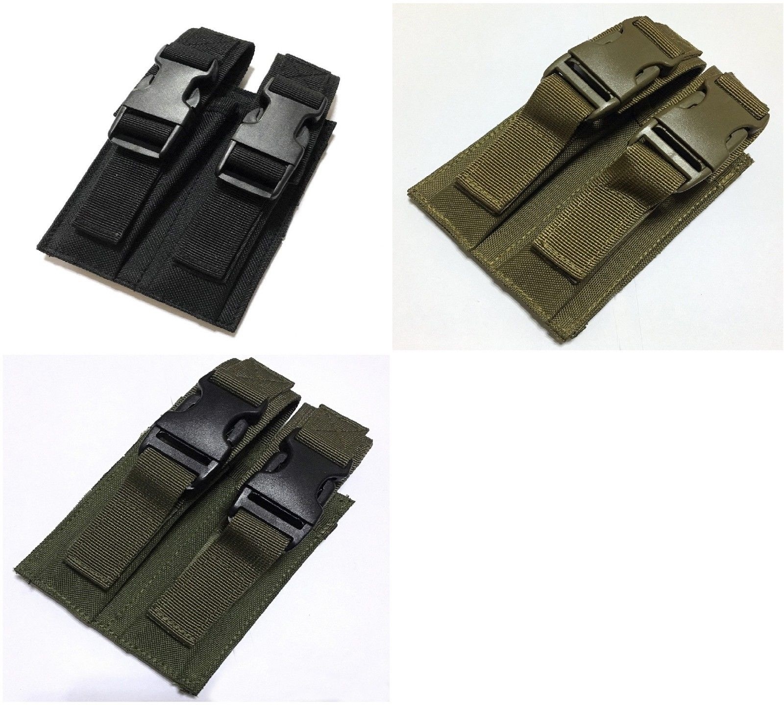 New Molle Double Stack Pistol Mag Pouch Holster With Buckle Black/Coyote/OD
