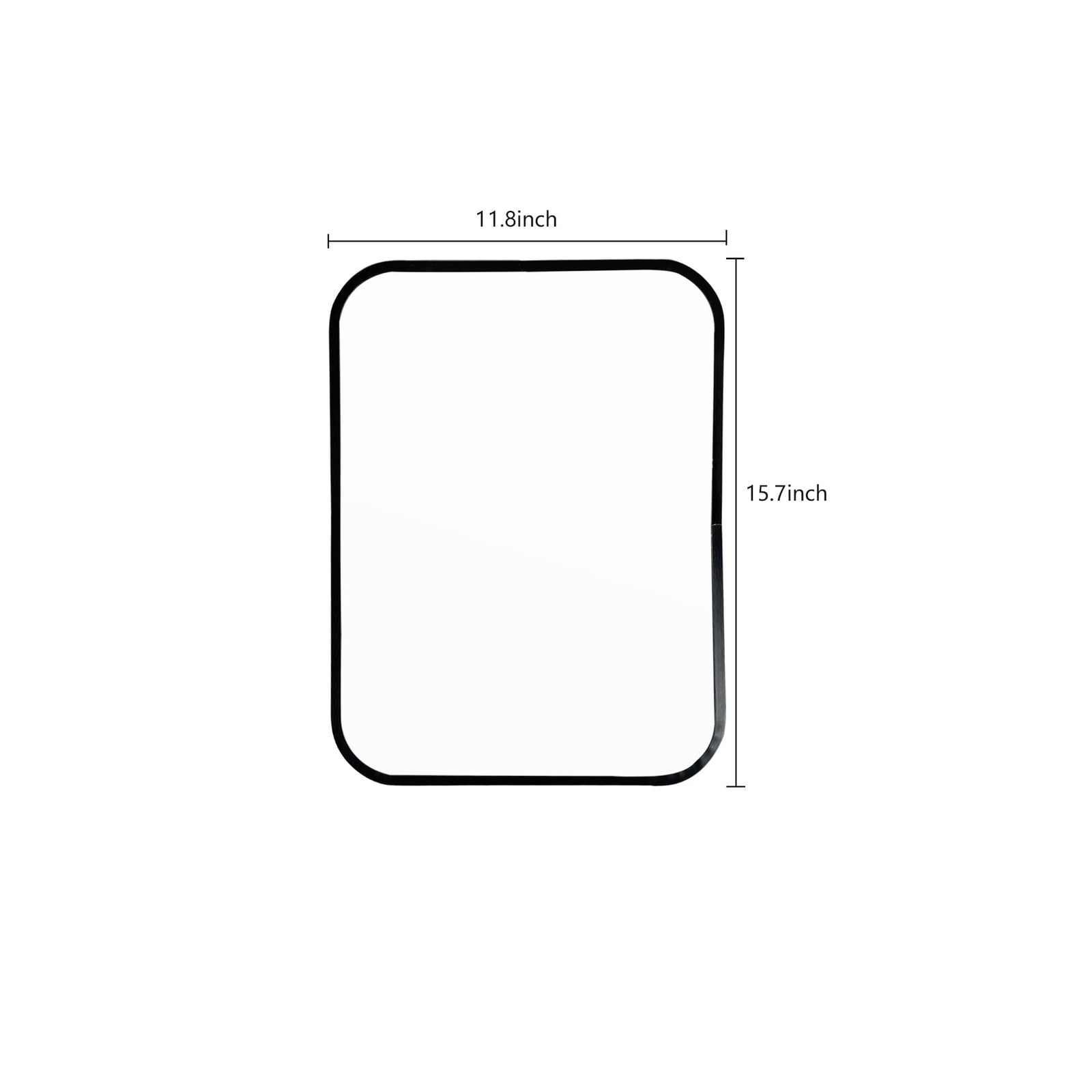 Aluminum Metal Framed Mirror with Rounded Corners, Rust Resistant, Wall Mount...
