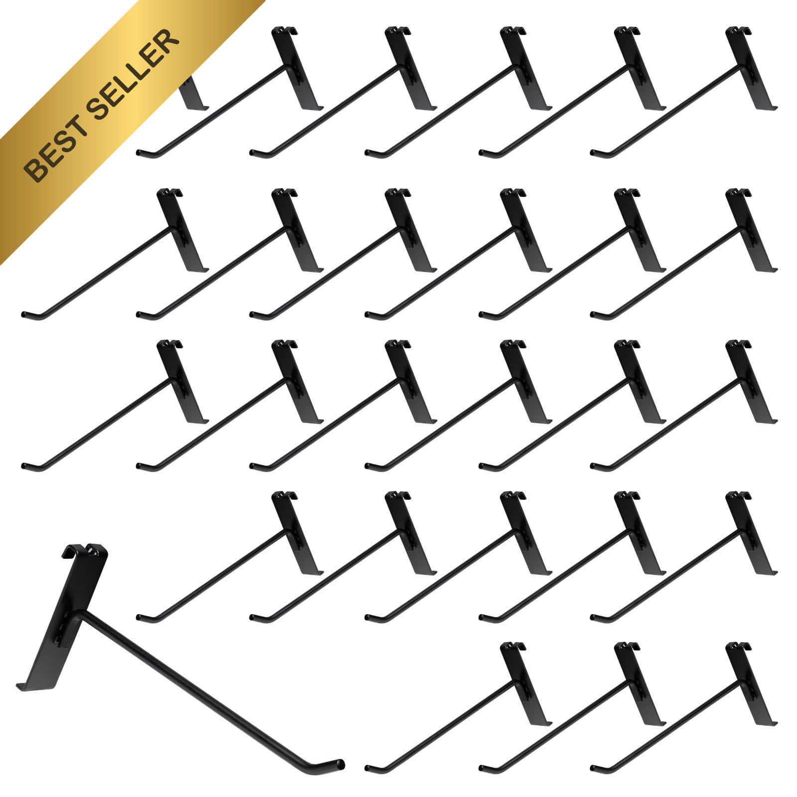 8 Inch Gridwall Hooks 40 Pack Black Grid Panel Display Hanging Storage Hardware