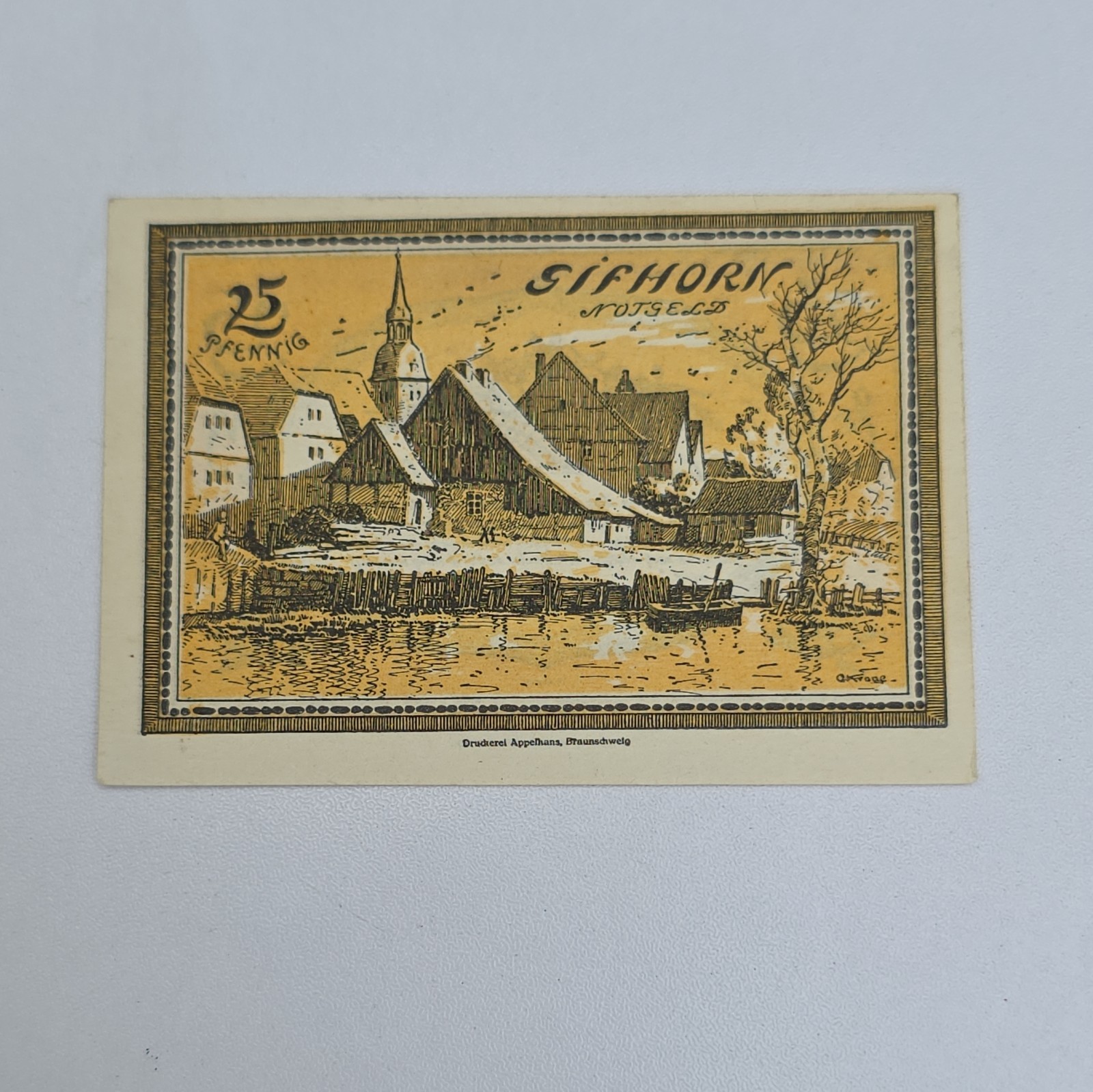 25 Pfennig 1921 Excellent Condition Old BANKNOTE Germany