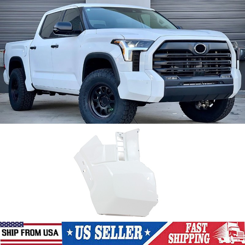Ice Cap White Front Passenger Bumper Cover w/Park For 2022-2026 Toyota Tundra US