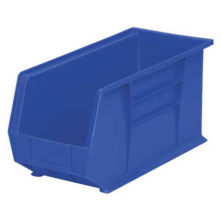 Akro-Mils 30265Blue Hang & Stack Storage Bin, Plastic, Blue, 9 In H, 8 1/4 In