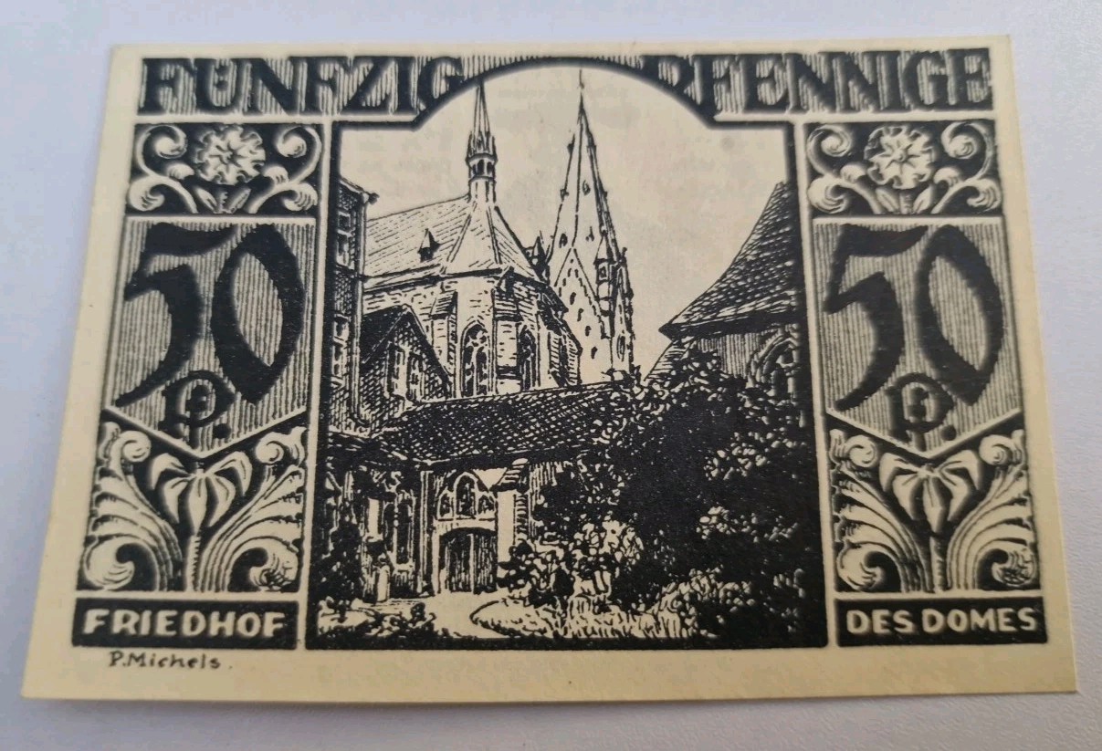 50 PFENNIG 1921 Notgeld  Excellent Condition Old BANKNOTE Germany
