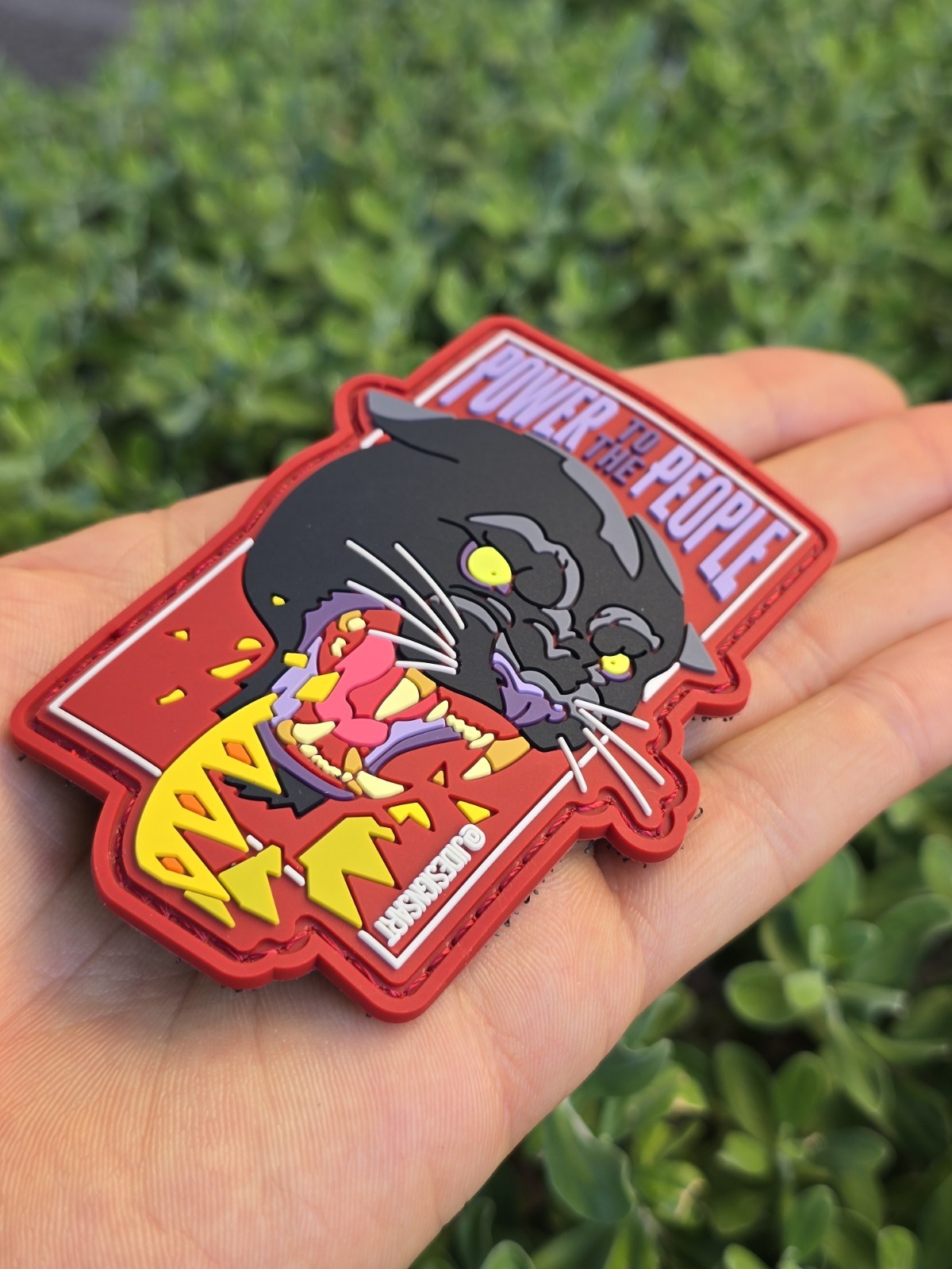 Black Panthers Hook And Loop PVC Patch