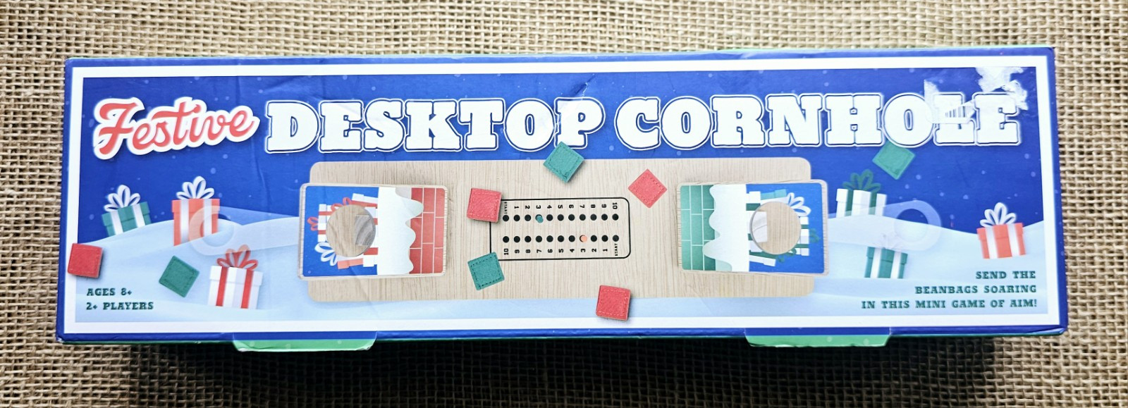New Festive Desk Top CornHole Game With Launcher
