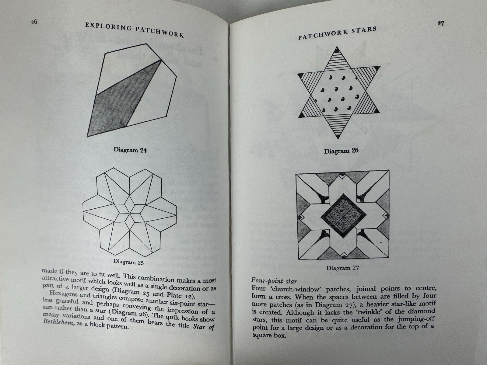 Exploring Patchwork Marston HC DJ 1st Edition 1972 Shapes Techniques Quilting +