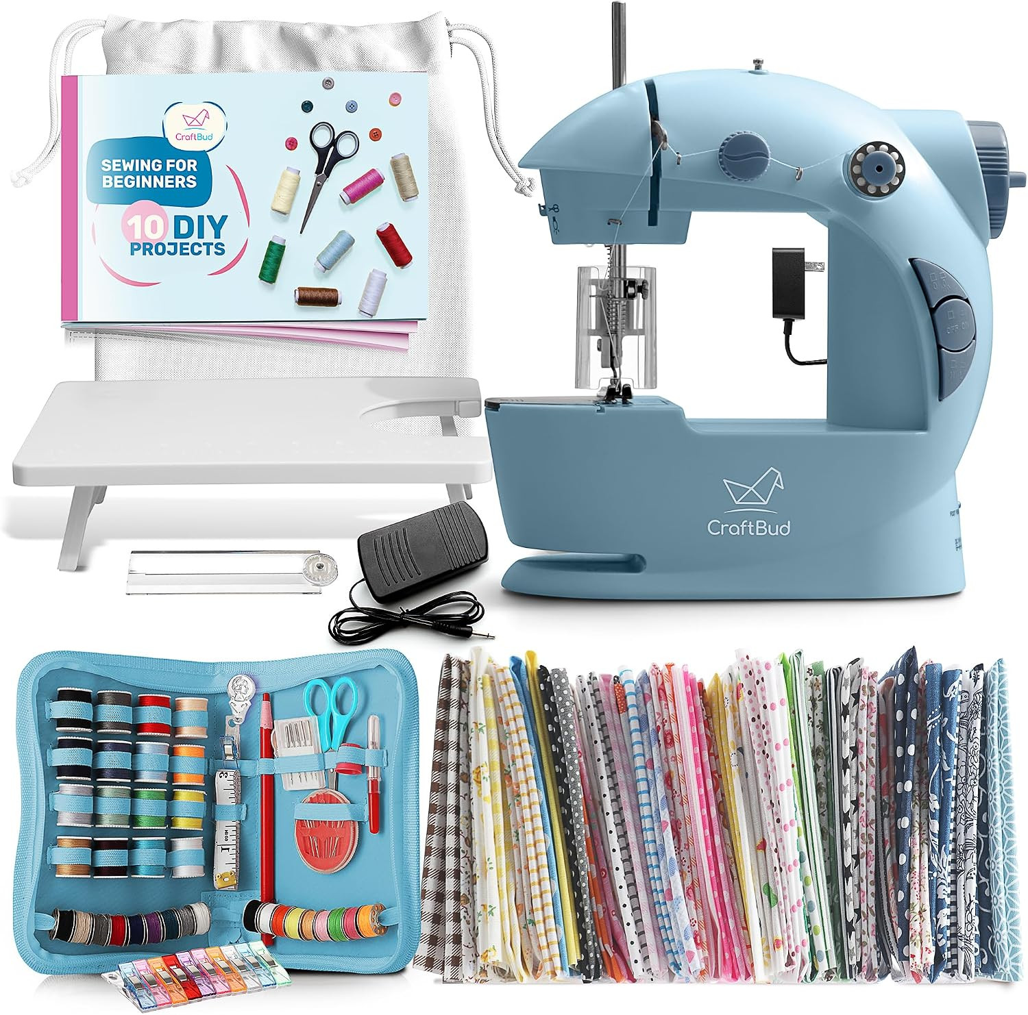 Mini Sewing Machine for Beginners, Adults and Kids Sewing Machine | 122-Piece Se