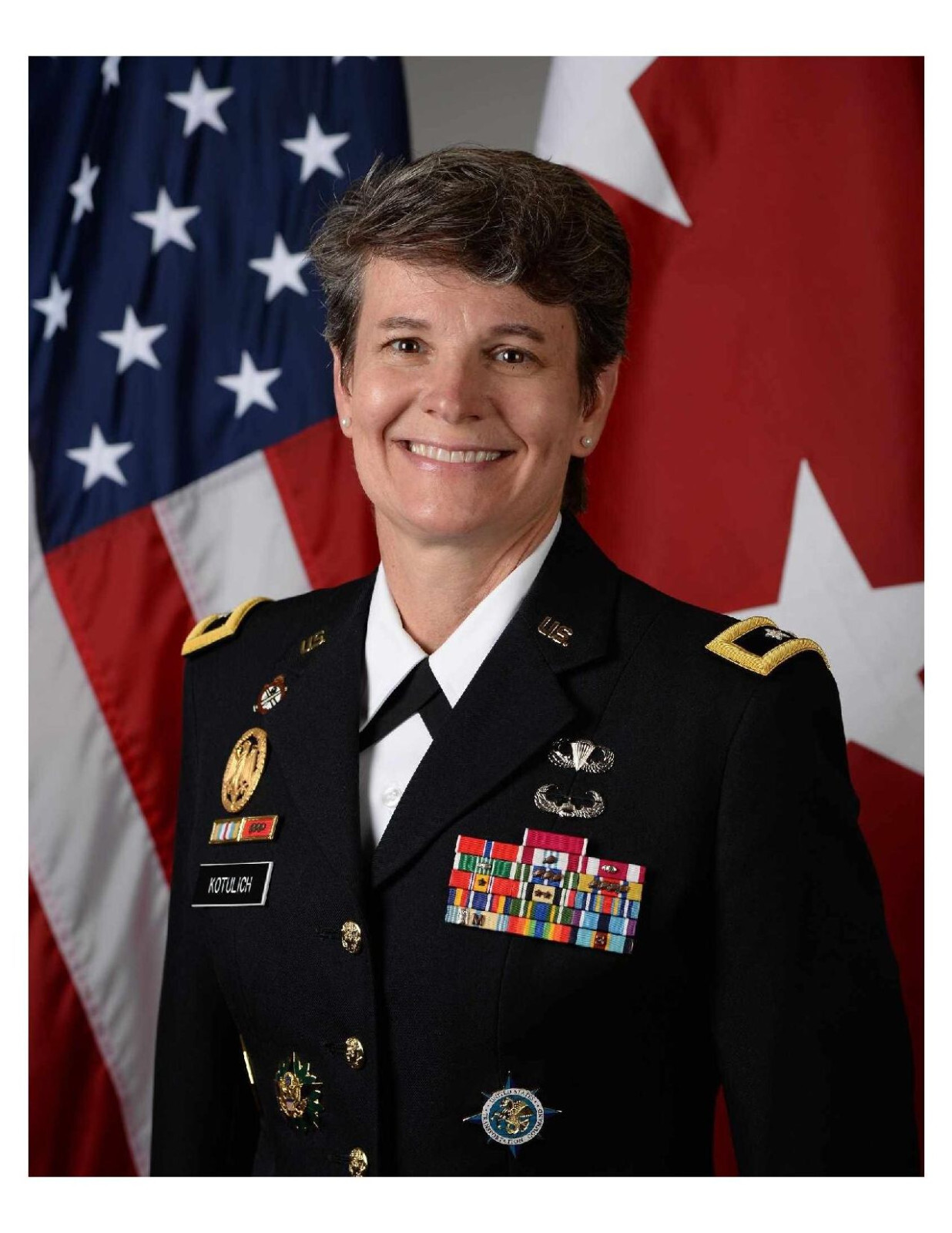 United States Army General Deborah L. Kotulich 8x10 Portrait Photo On 8.5" x 11"