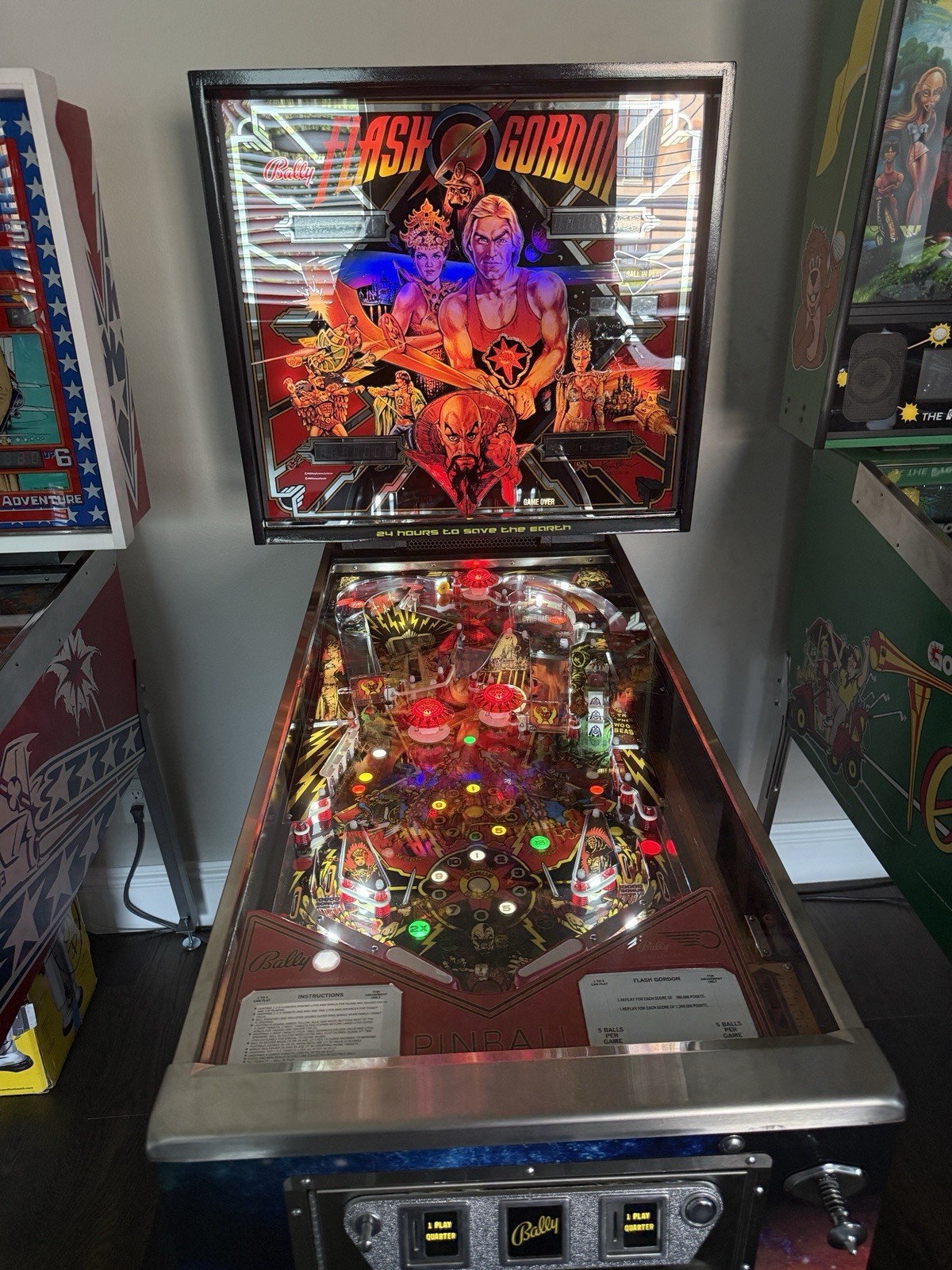 Flash Gordon Bally Pinball Machine Fully Restored, Plays Queen Music