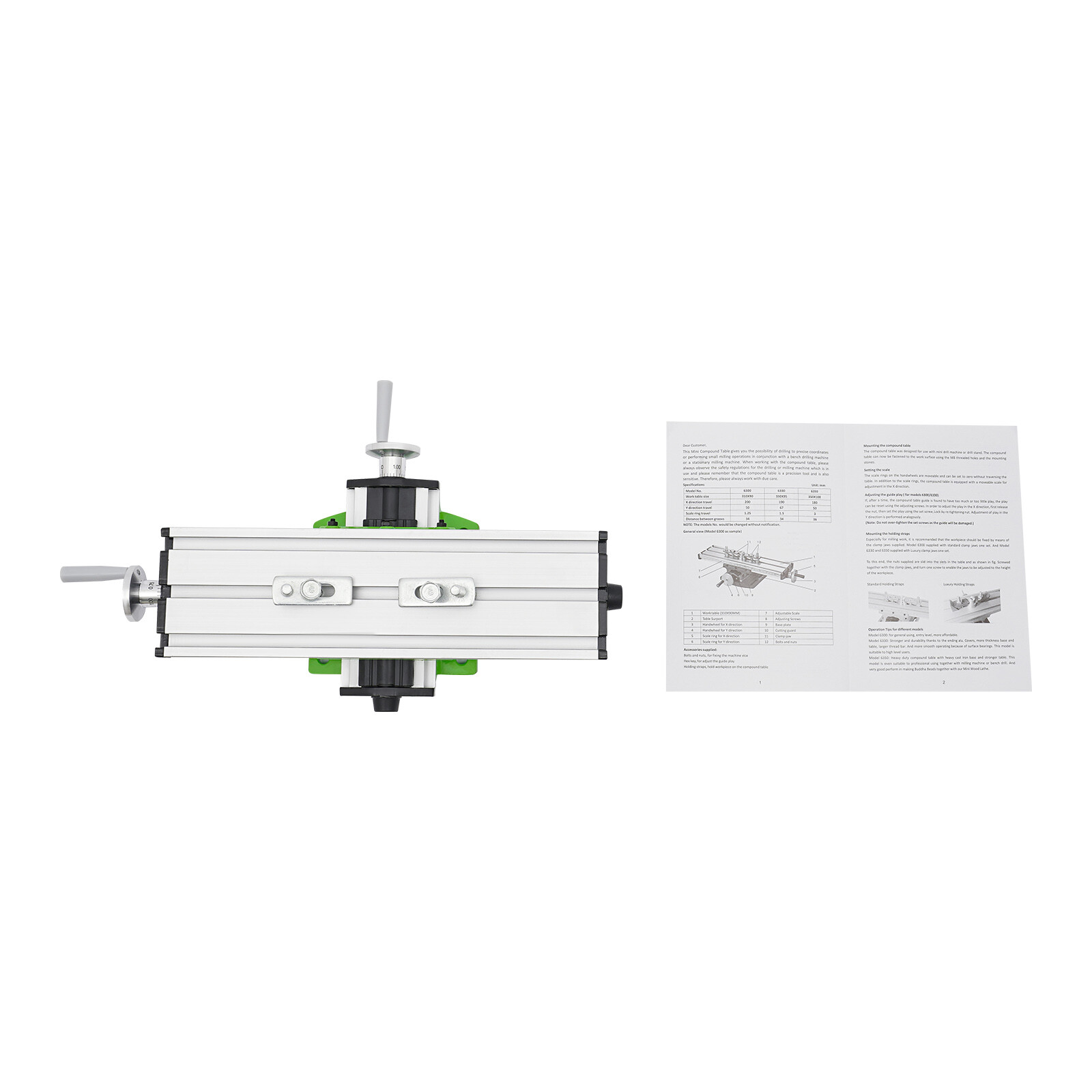 Cross Slide Drill Press Bench Axis Mill Machine Work Table Compound Vise Vice