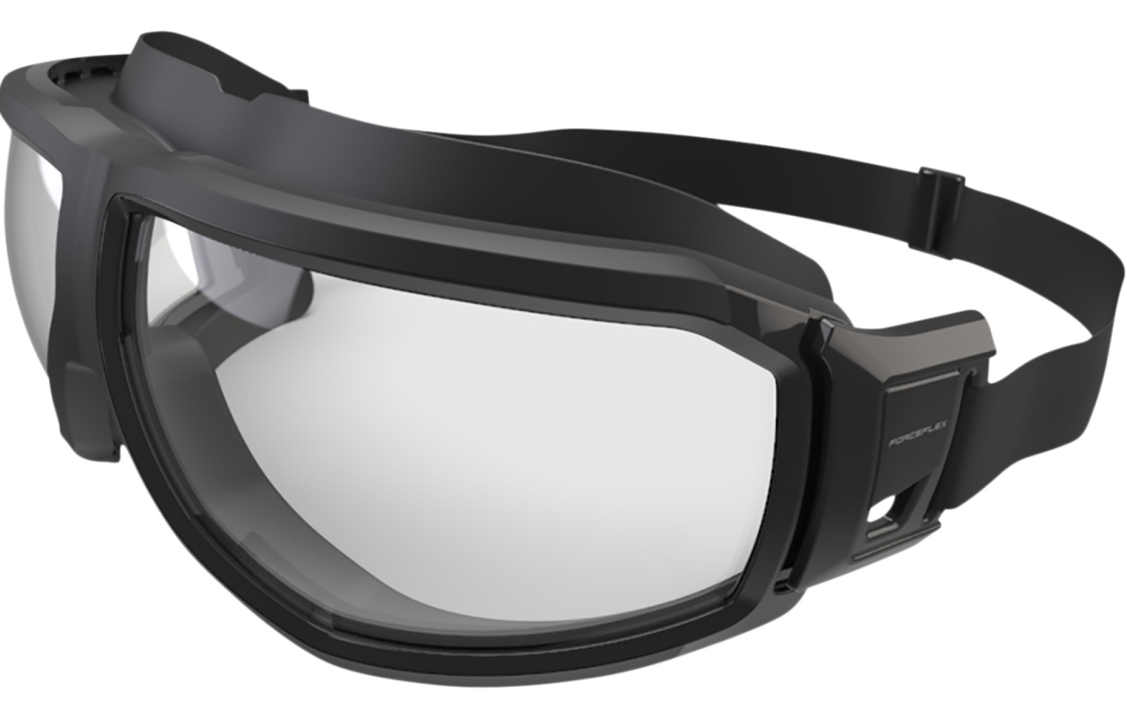 Forceflex Riding Street Goggles Black/Gray w/Clear Lens