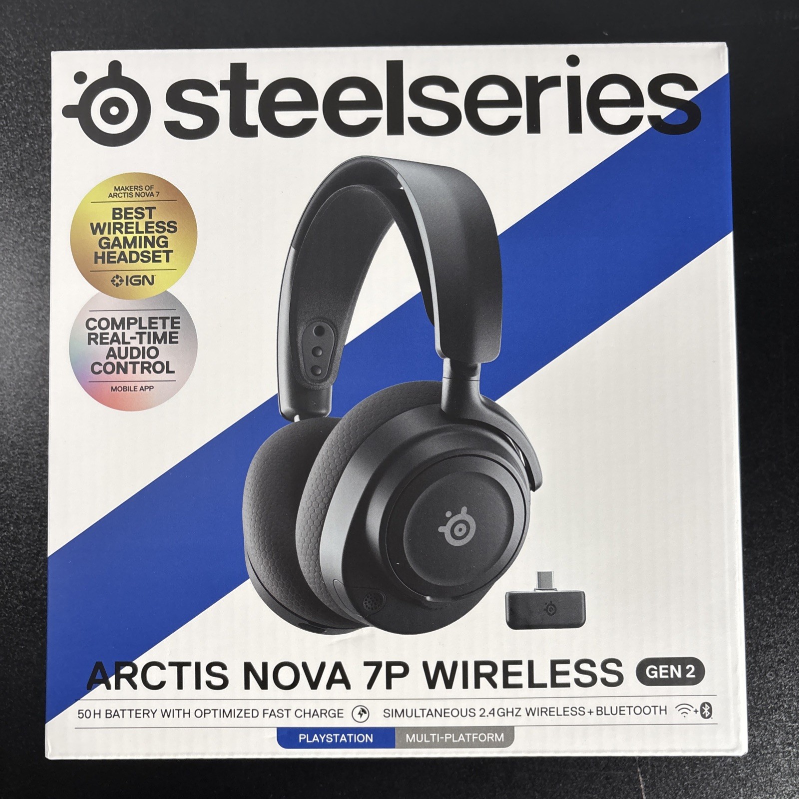 SteelSeries Arctis Nova 7P Wireless Over-Ear Gaming Headset - Black - New