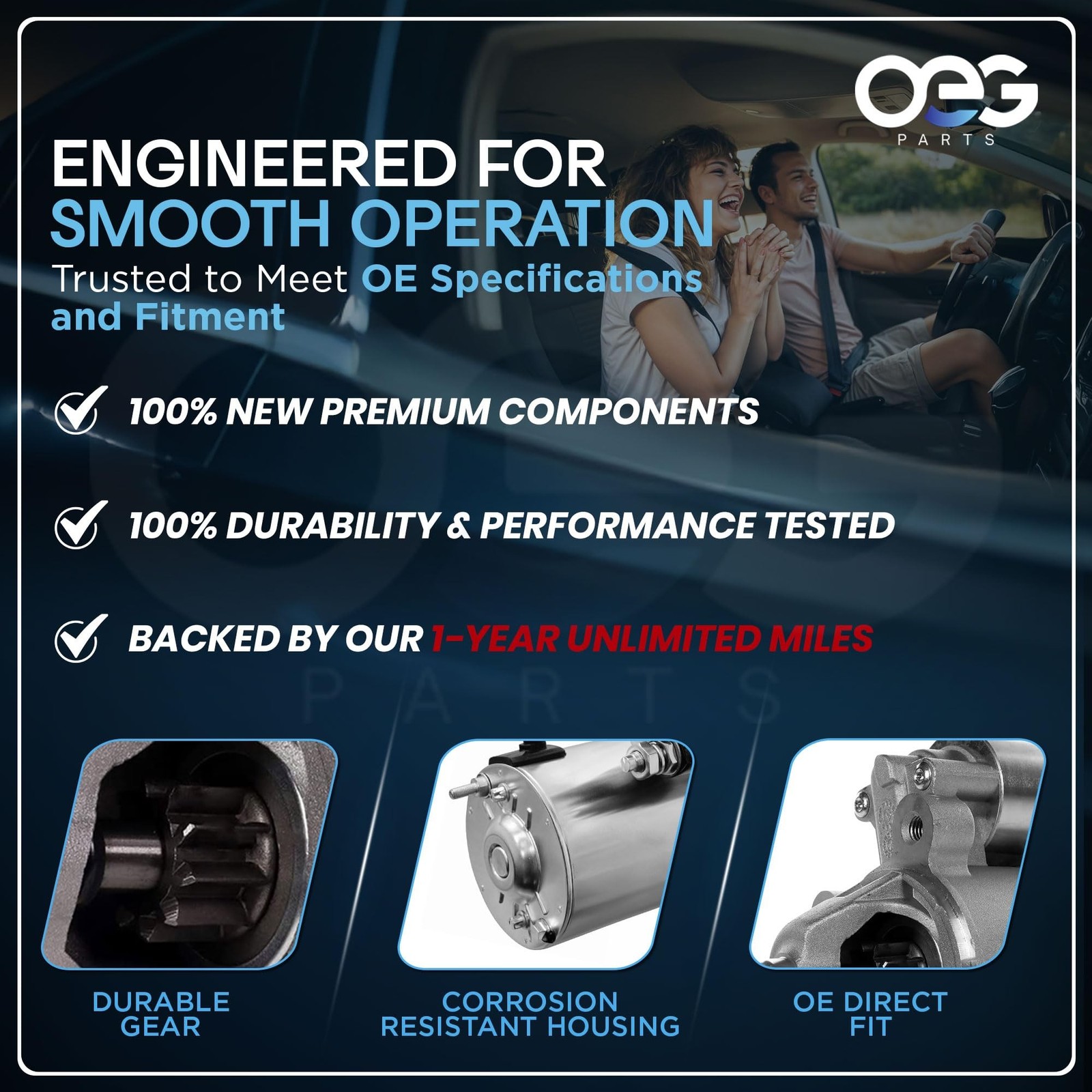OEG Parts New Starter Compatible with Honda Odyssey 3.5L V6 2007-2010 07 08 0...