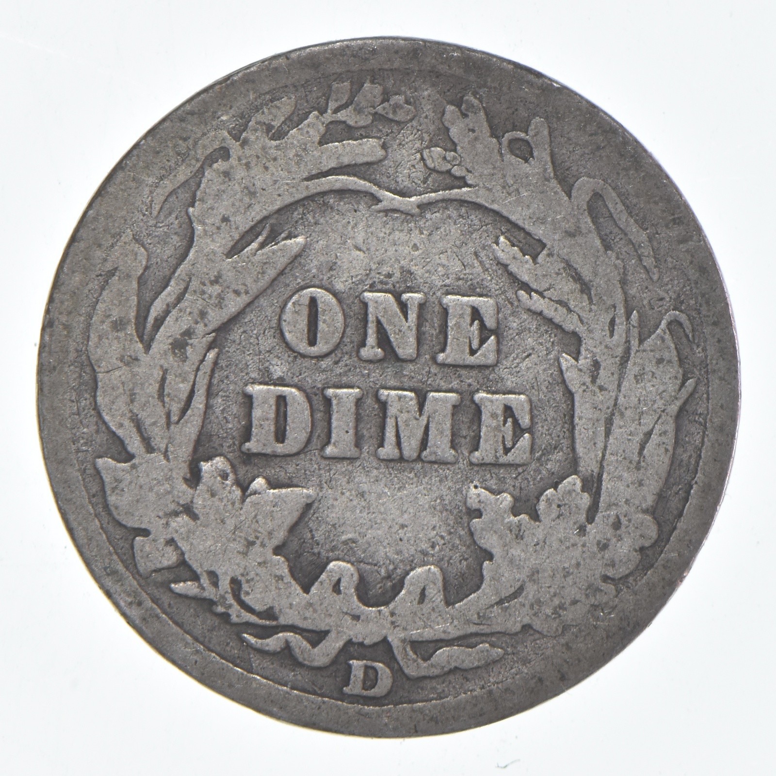 1909-D Barber Dime 90% Silver Average Circ