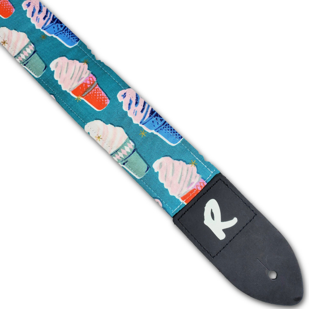 Ice Cream Cone Guitar Strap- Ice Cream Guitar Strap - Soft Serve Ice Cream