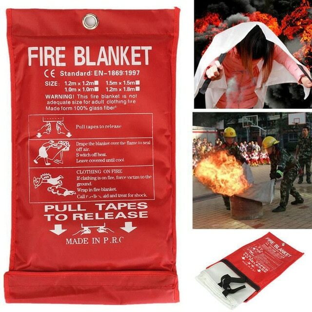 4 PACK FIRE BLANKET Fiberglass Hero Emergency Home Retardant Prepared 39''x39''