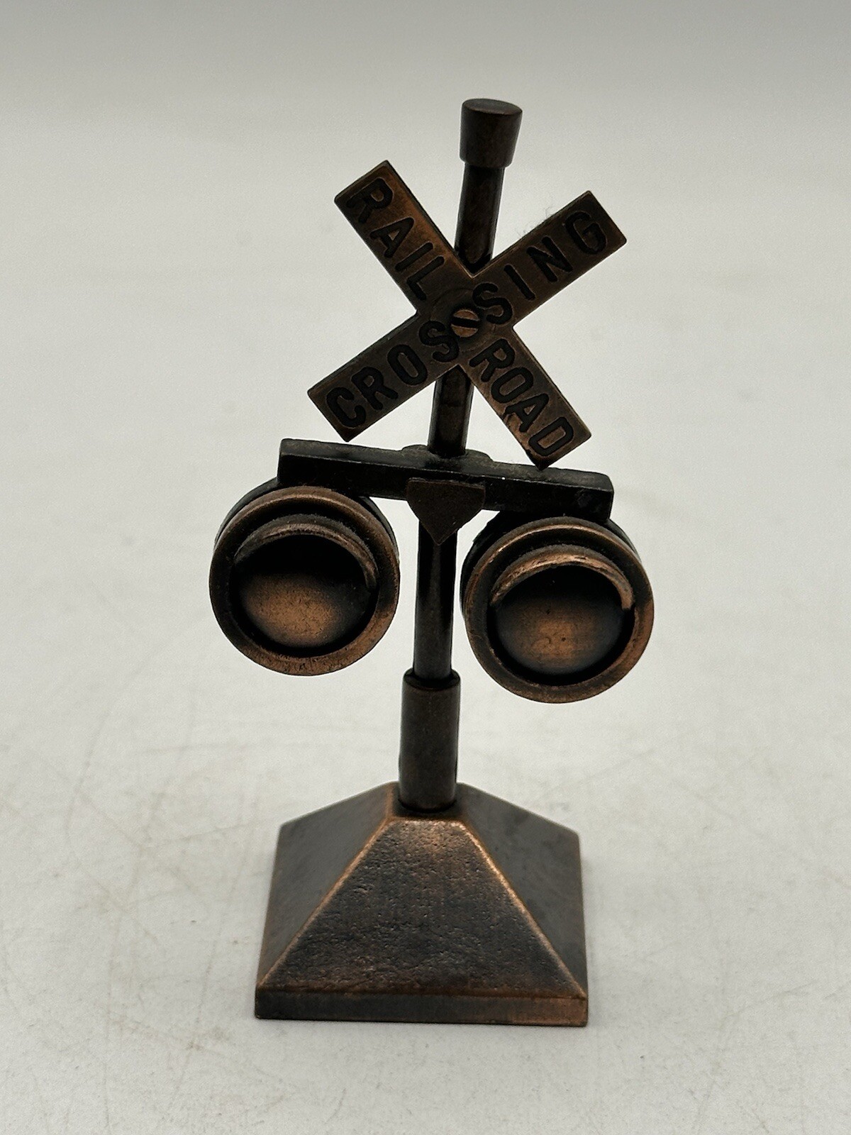 Diecast Metal Railroad Crossing Signal Pencil Sharpener