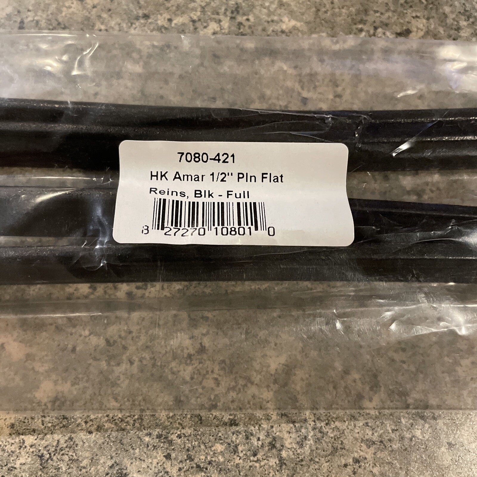 New Harmohn Kraft Americana 7080-421 Full Black HK AMAR 1/2” Plain Flat Reins