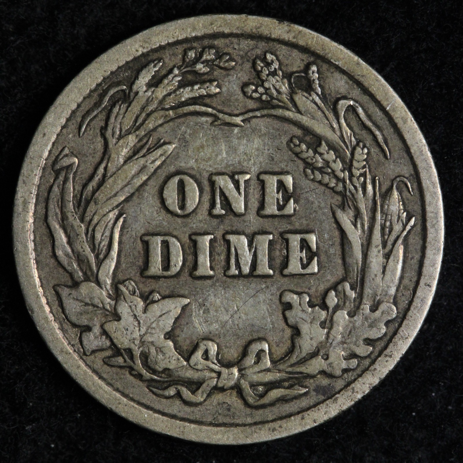1908 Barber Silver Dime XF E267 QSCE