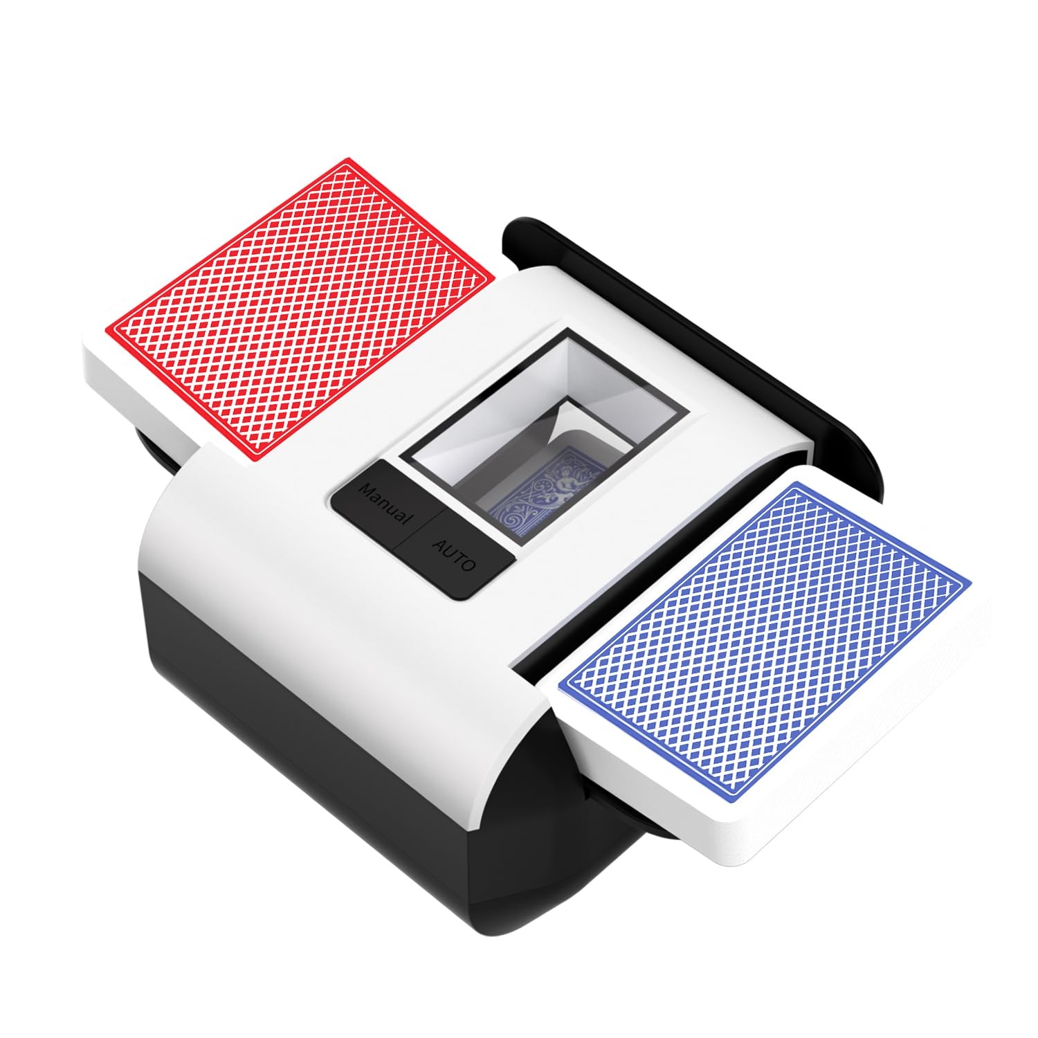 Automatic Card Shuffler with Dual Modes, Rechargeable 1-2 Deck Card Shuffle M...