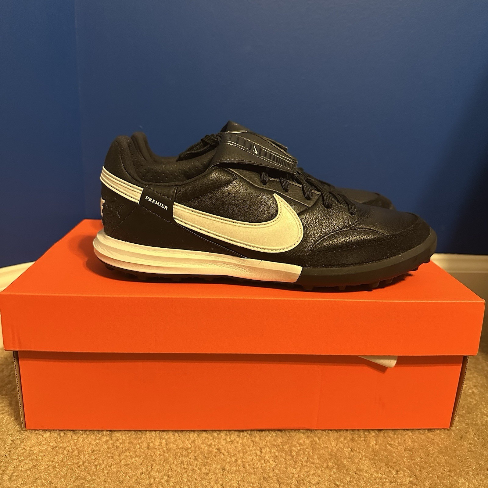 Nike Premier III TF Black Men's 7.5/ Women’s 9 Turf Soccer Shoes AT6178-010