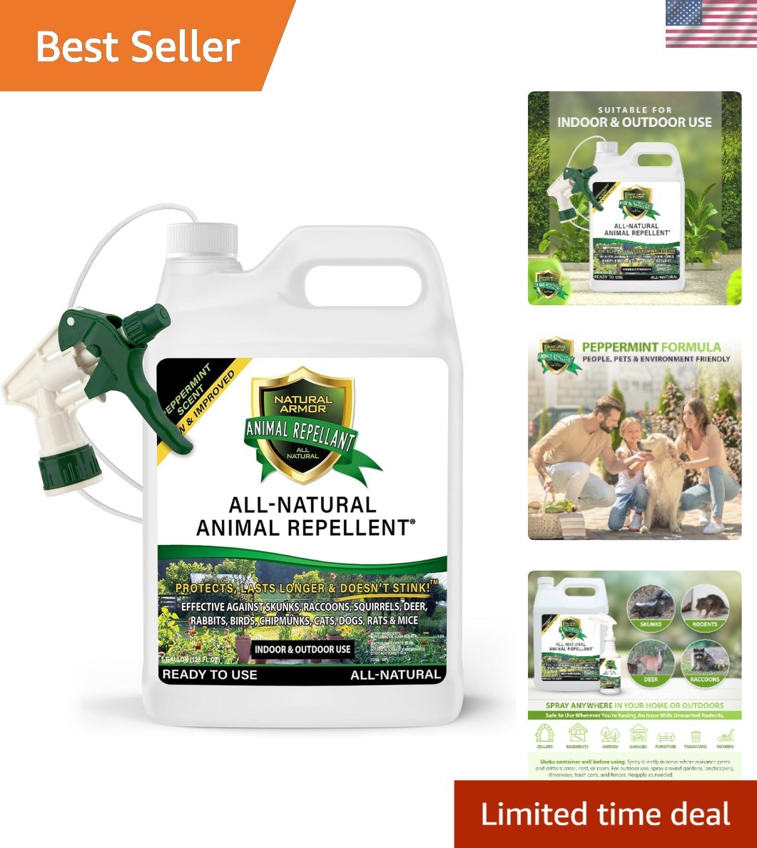 Indoor & Outdoor Pest Control Spray - 128 Oz Peppermint Formula for 90 Days