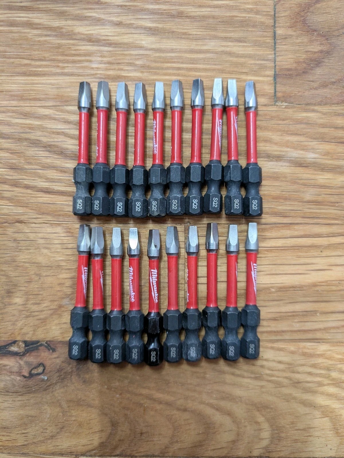 Milwaukee Shockwave 2" Square 2 Impact Bits (Lot Of 20 Bits)