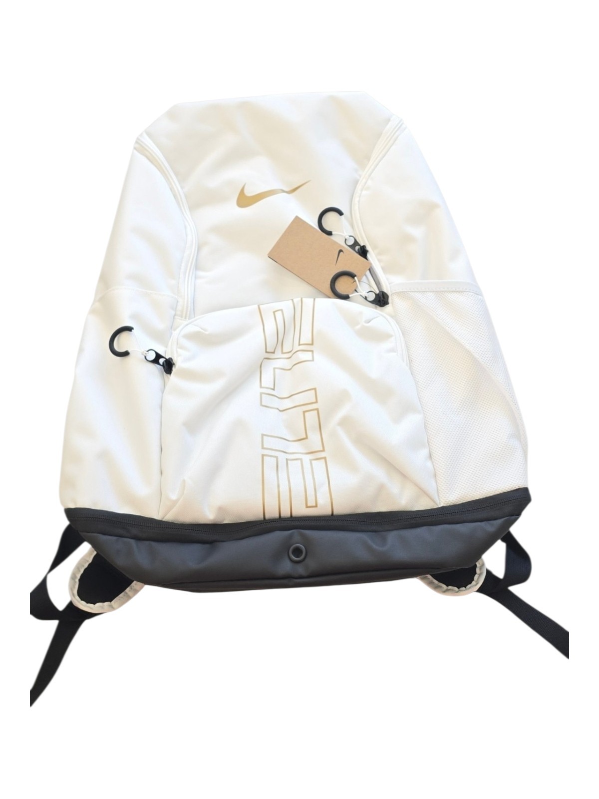 Nike Varsity Elite Backpack (32L) White Gold Black HM9965-100 Brand New