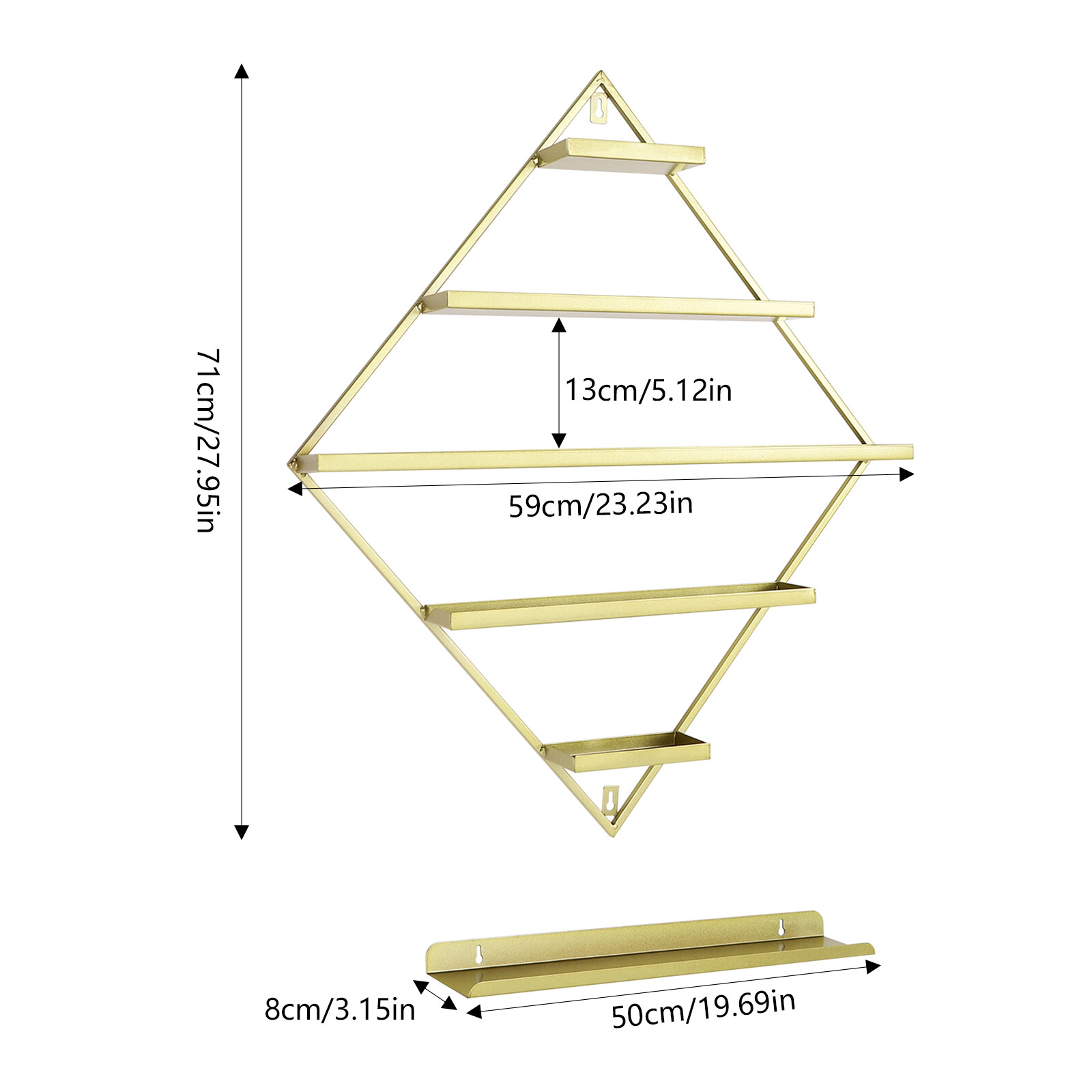 Rhombus?Nail?Polish?Racks, Wall-mounted Nail Polish Racks, 5-tier Display Racks