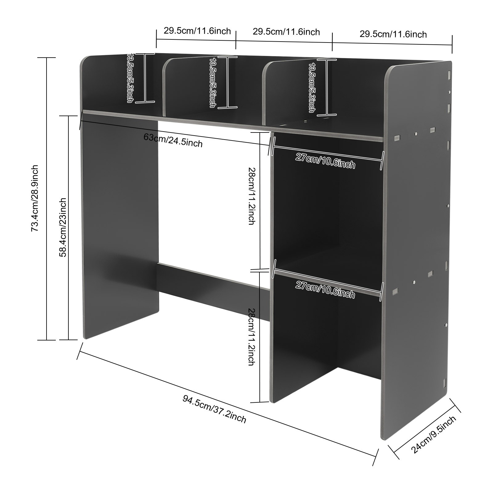 Desk Bookshelf Organizer Office Desk Bookshelf Holder, Desktop Bookshelf Storage