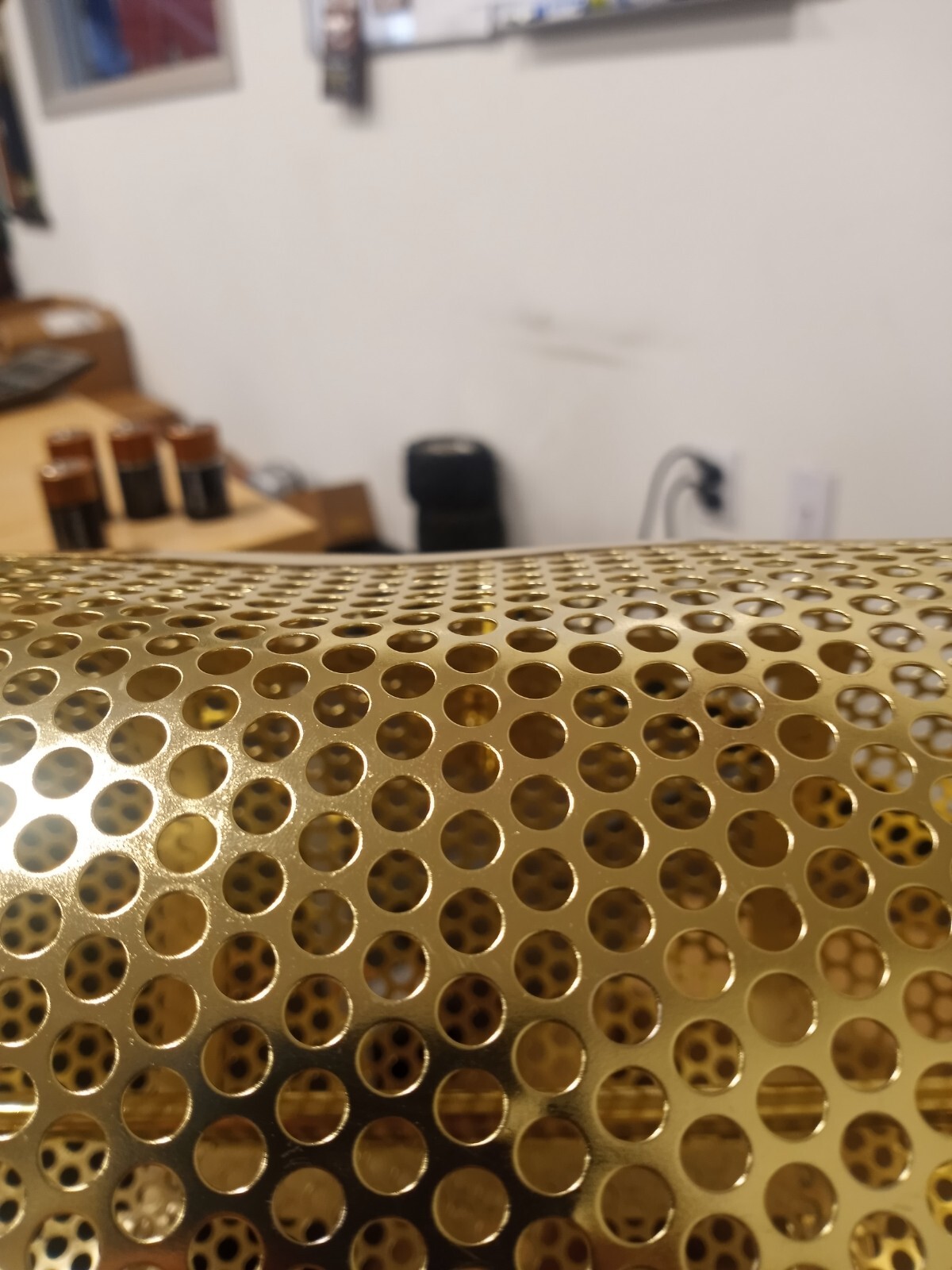 USED. Small Brass Raffle Ticket Drum. Holds 2,500 Tickets