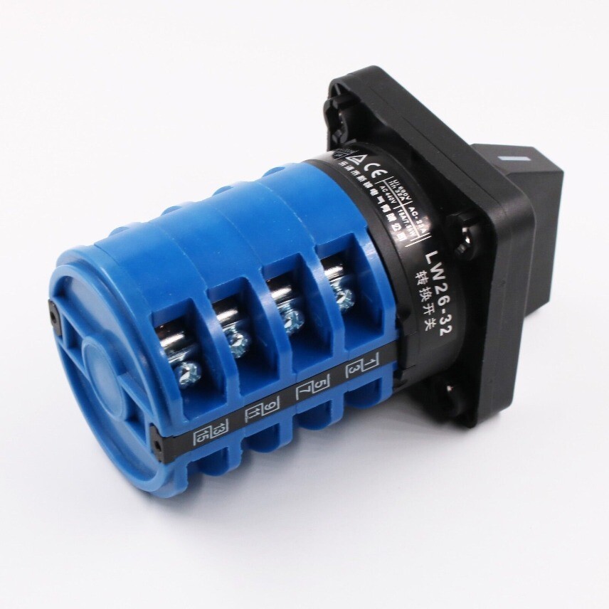 ROTARY CAM SWITCH 3 POSITION CHANGE OVER20 25, 32 63 OR 125AMP 4POLE PANEL MOUNT