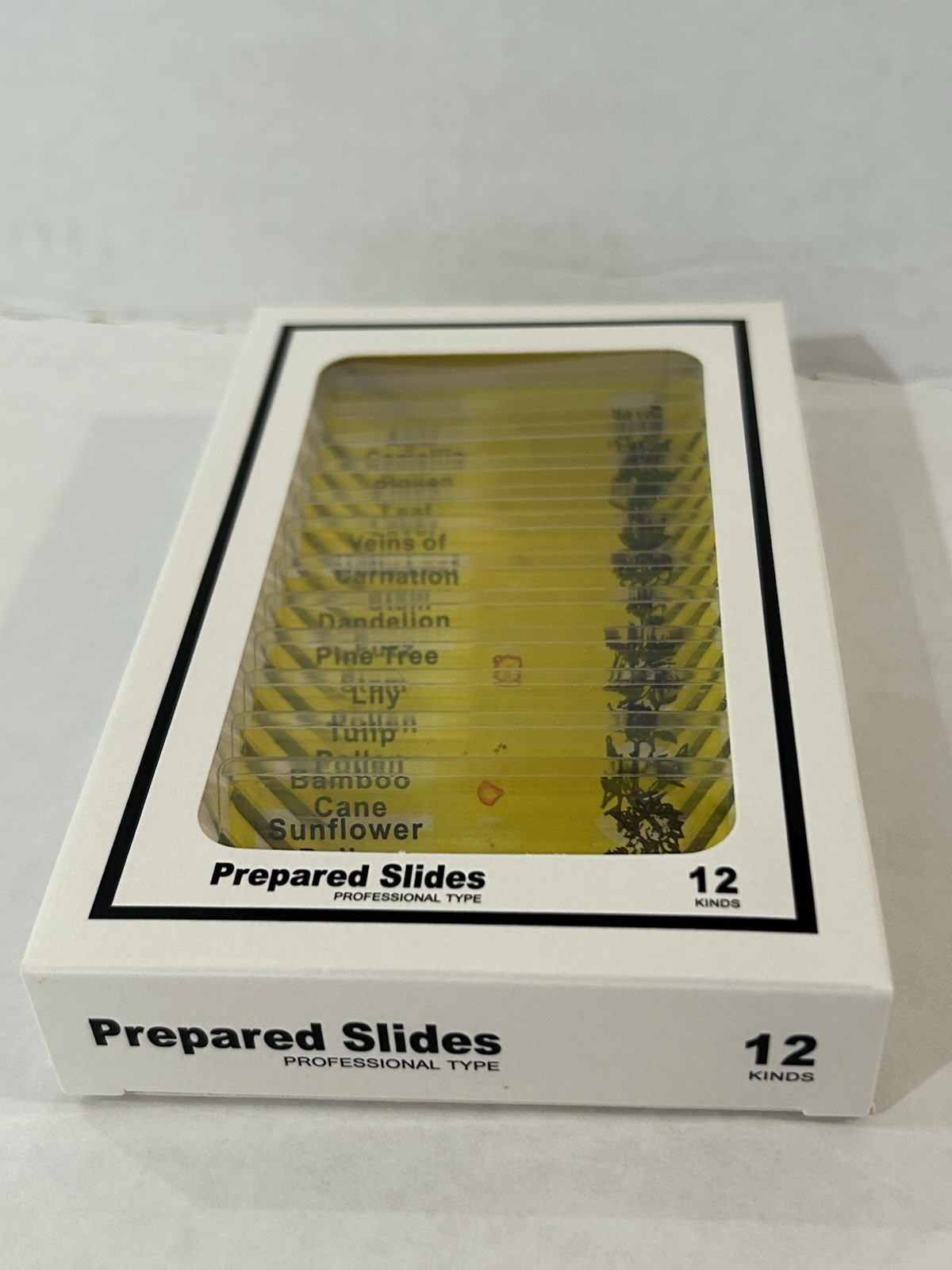 48 Pcs Prepared Microscope Slides Specimen Animals Insects Plants Flowers Sample