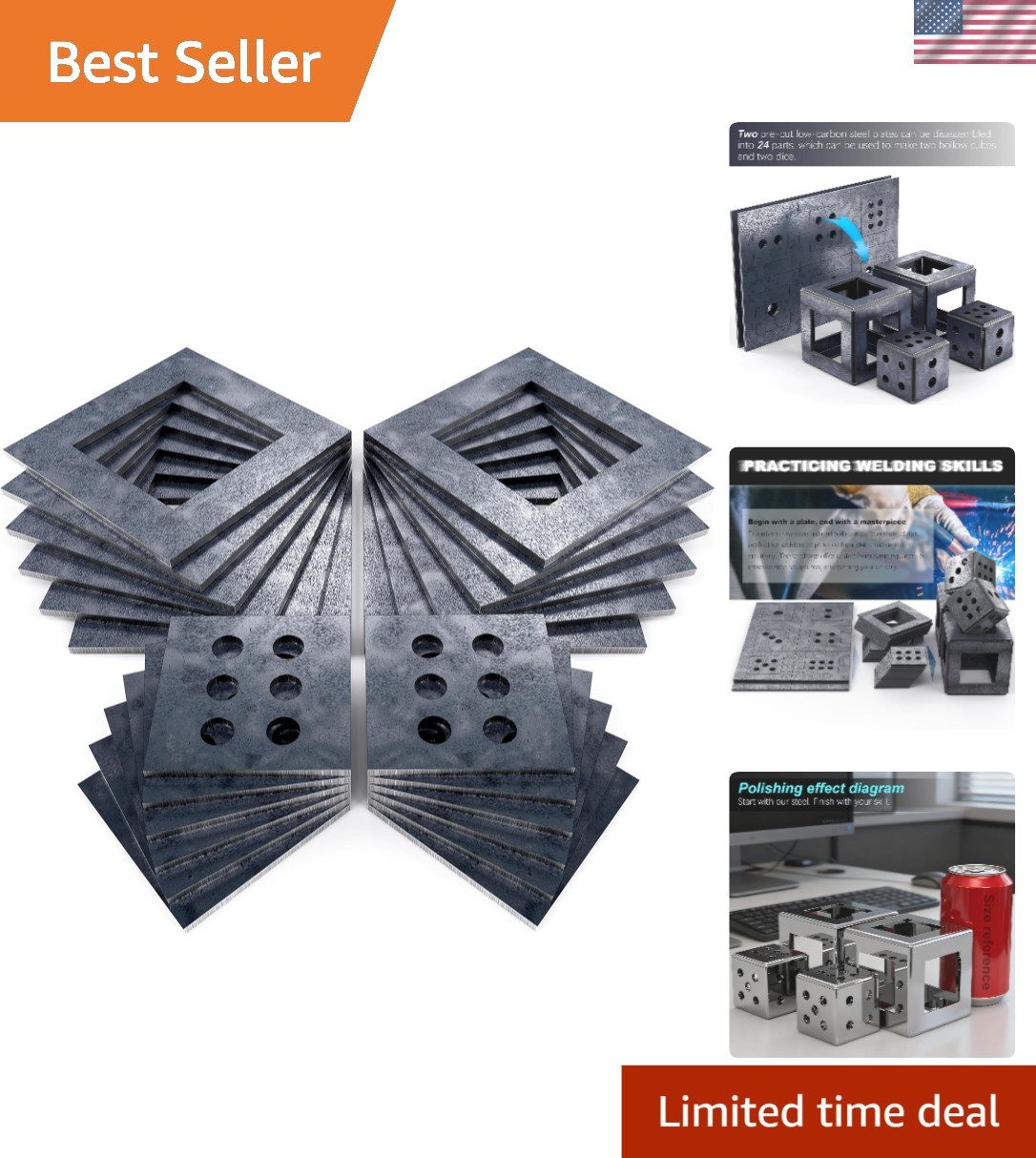 Beginner-Friendly Welding Practice Kit – 24 Steel Sheets for Unique Art Projects