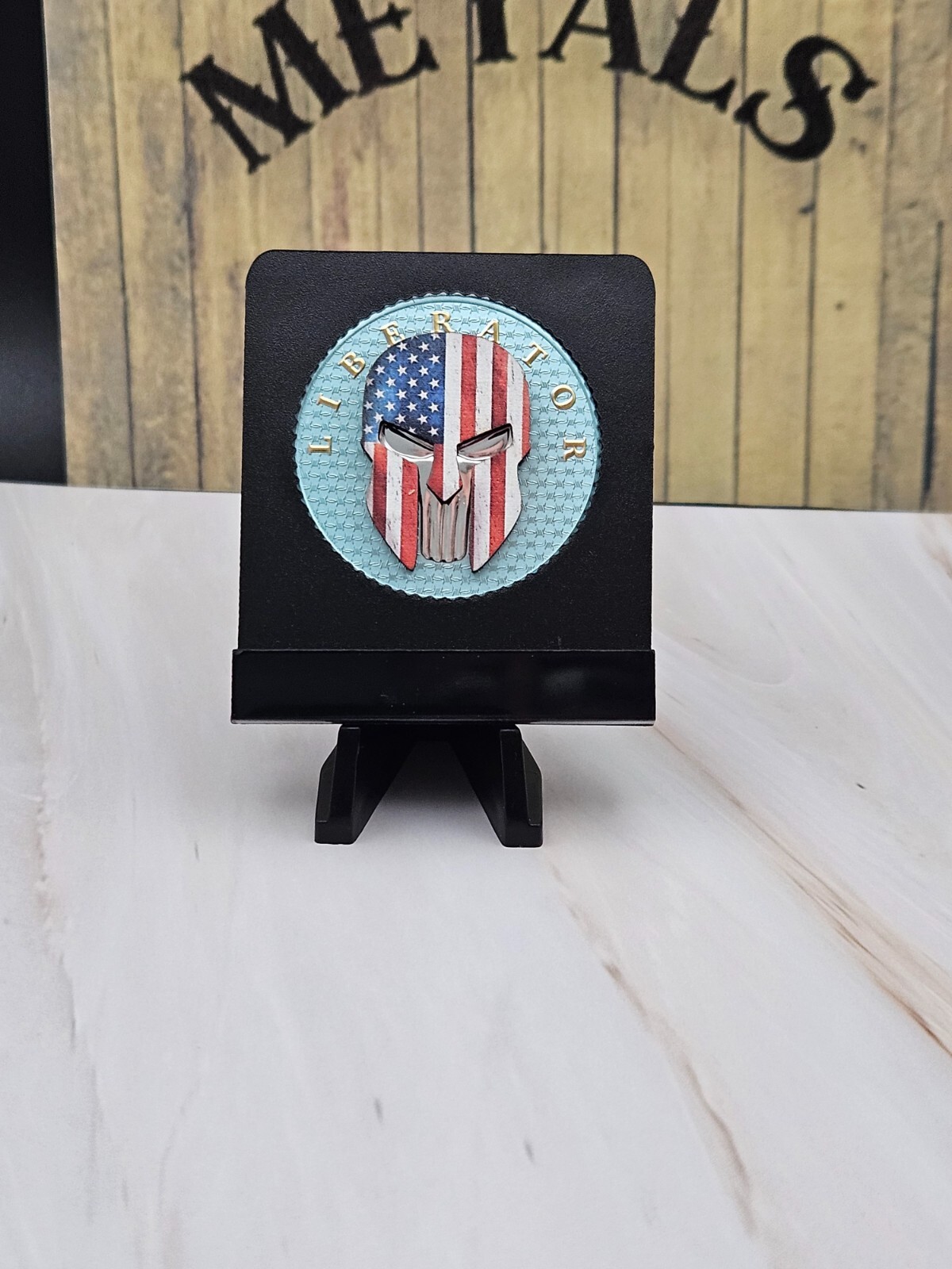 2021 "Valor, The Dark Side" One Soul 1oz silver round with 3D Wooden Inlay