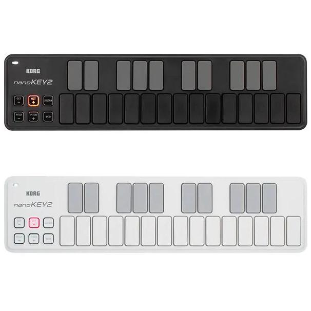 Korg nanoKEY2 USB MIDI Keyboard Controller Black & White Slim 25 Key Genuine