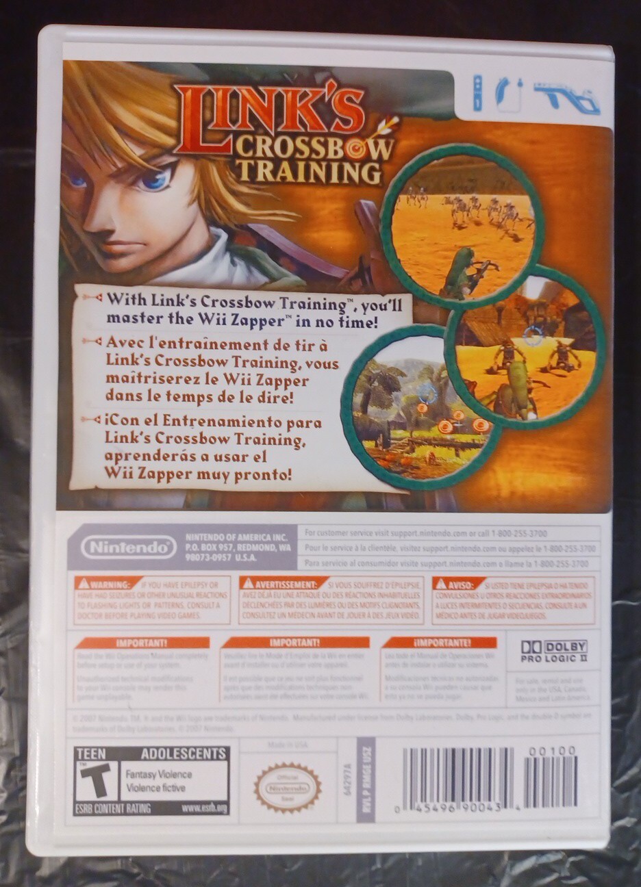 Link's Crossbow Training REPLACEMENT Case + Artwork ONLY - NO GAME nintendo art