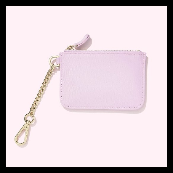 🪻NWT Stoney Clover Lane LILAC Nylon Keychain Wallet Light Purple $68