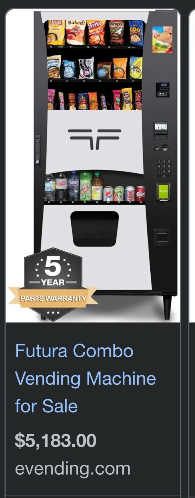 Futura Combo Vending Machine