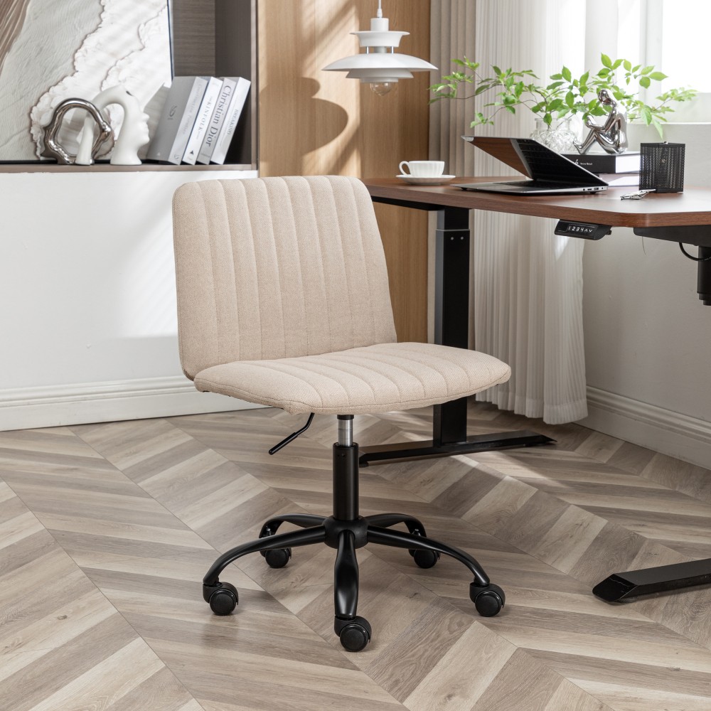 Fabric Swivel Office Chair - Adjustable Height, Padded Seat & Back,360° Rotation