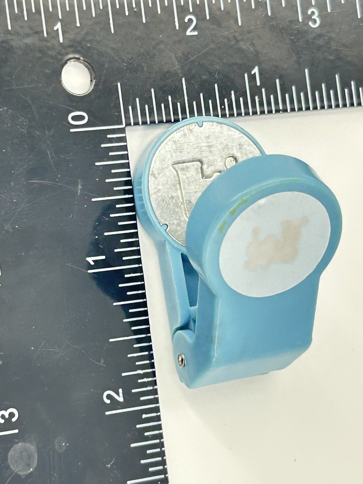 Vintage Mini Train Shape Paper Embosser Craft Scrapbook Card Making Blue