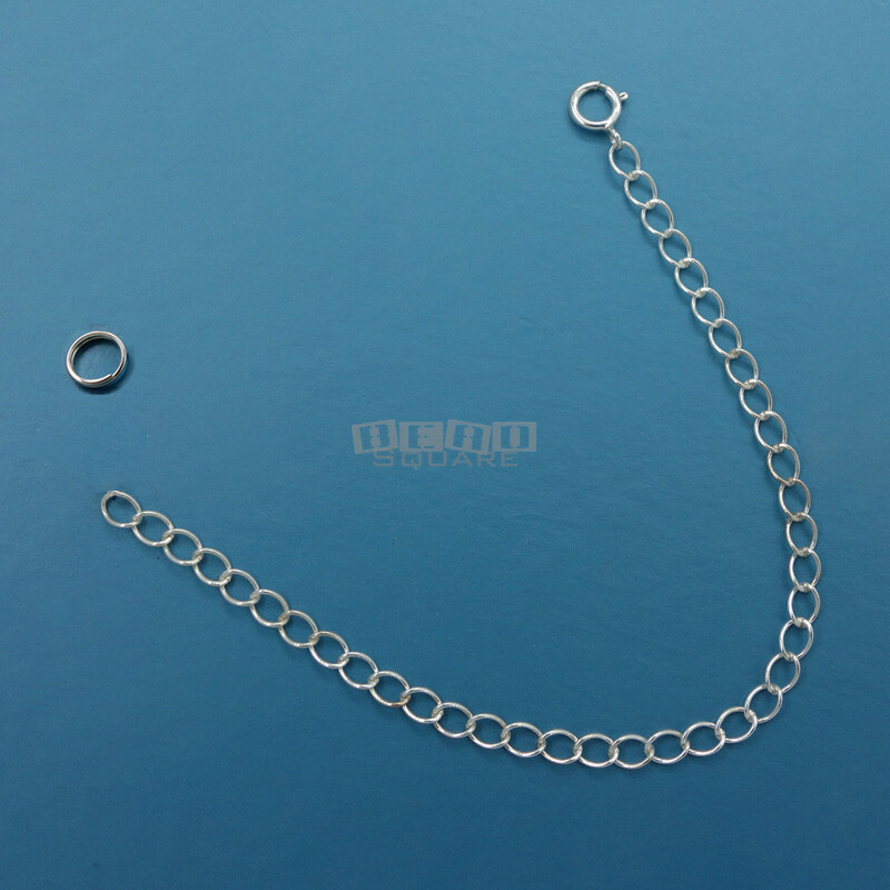 Sterling Silver Chain Connector / Extender Spring Ring Clasp Split Ring Up To 5"