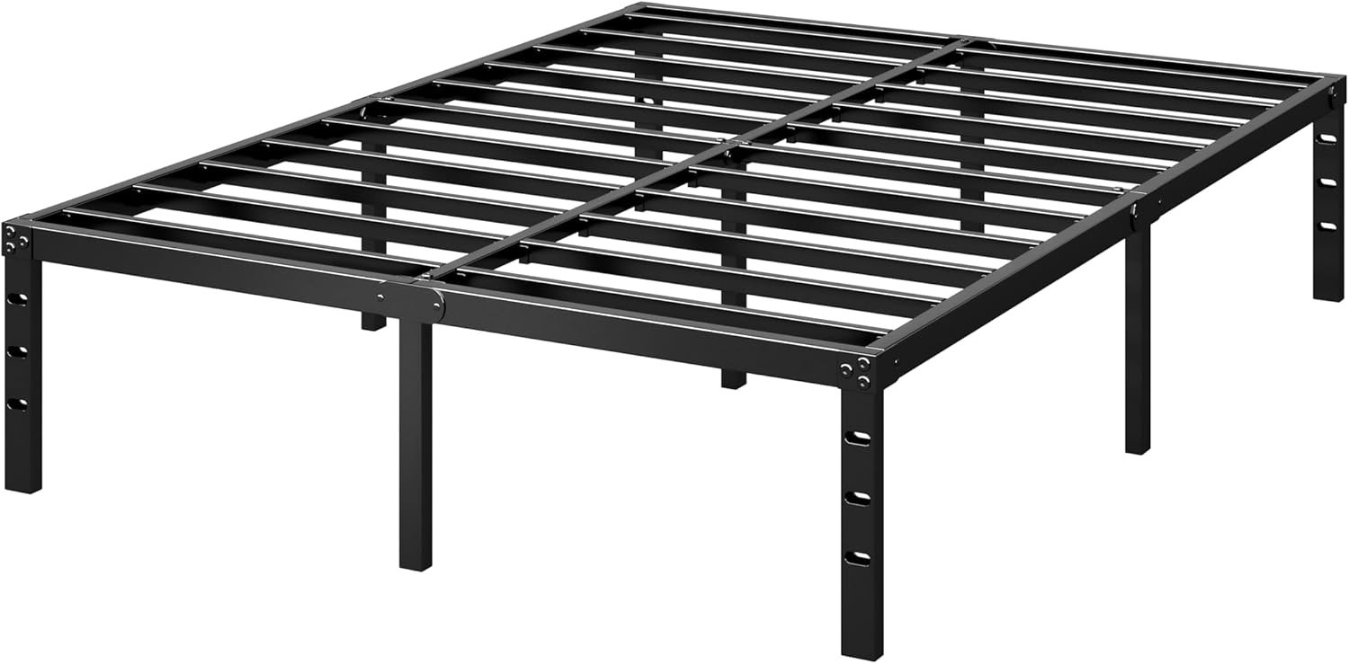 Minimalist 14-Inch Metal Platform Bed Frame – Ultimate Stability & Storage