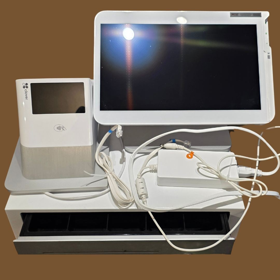 Clover C500 POS System, Screen, Printer, Cash Drawer, & Cords - Parts Only