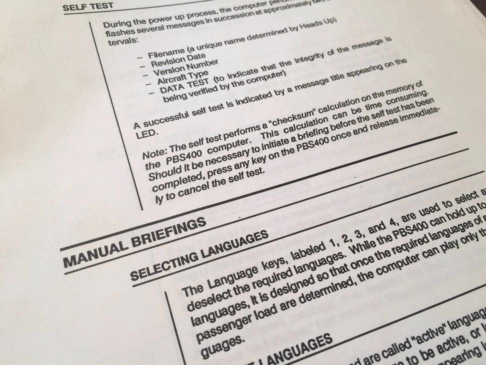 Head's Up Technologies PBS400 Digital Passenger Briefing User Manual