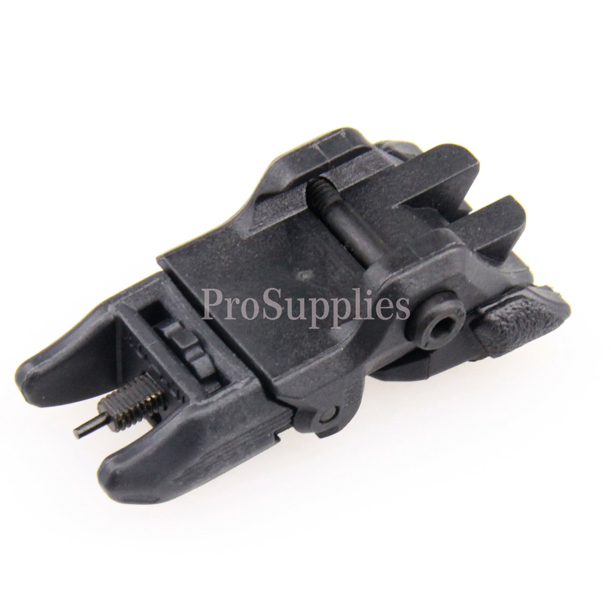 BLACK Polymer Flip Up Folding Auto Deploy Front BUIS Back Up Sight