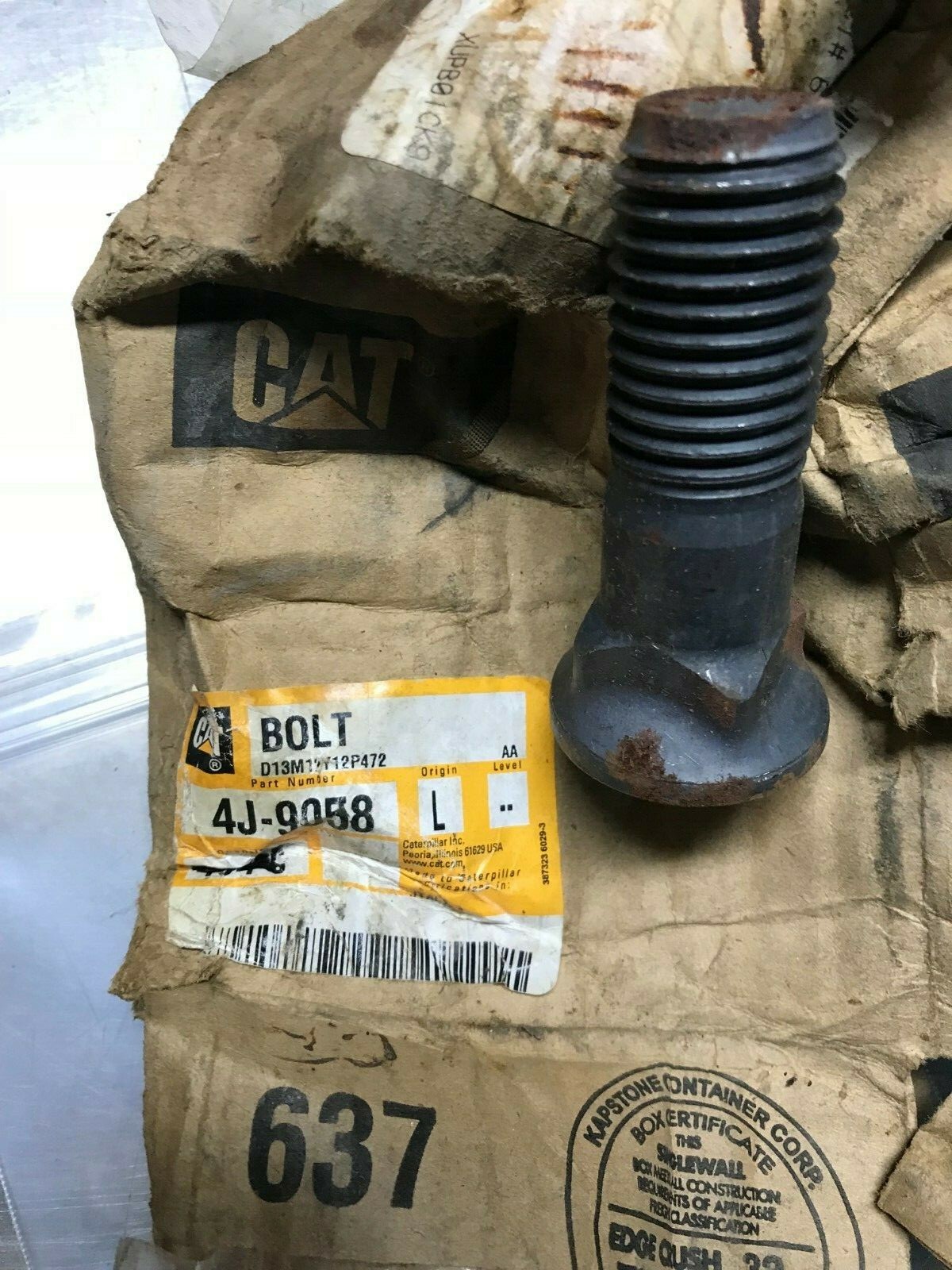 4J9058  GENUINE  OEM  CAT  BOLT   Caterpillar  4J-9058