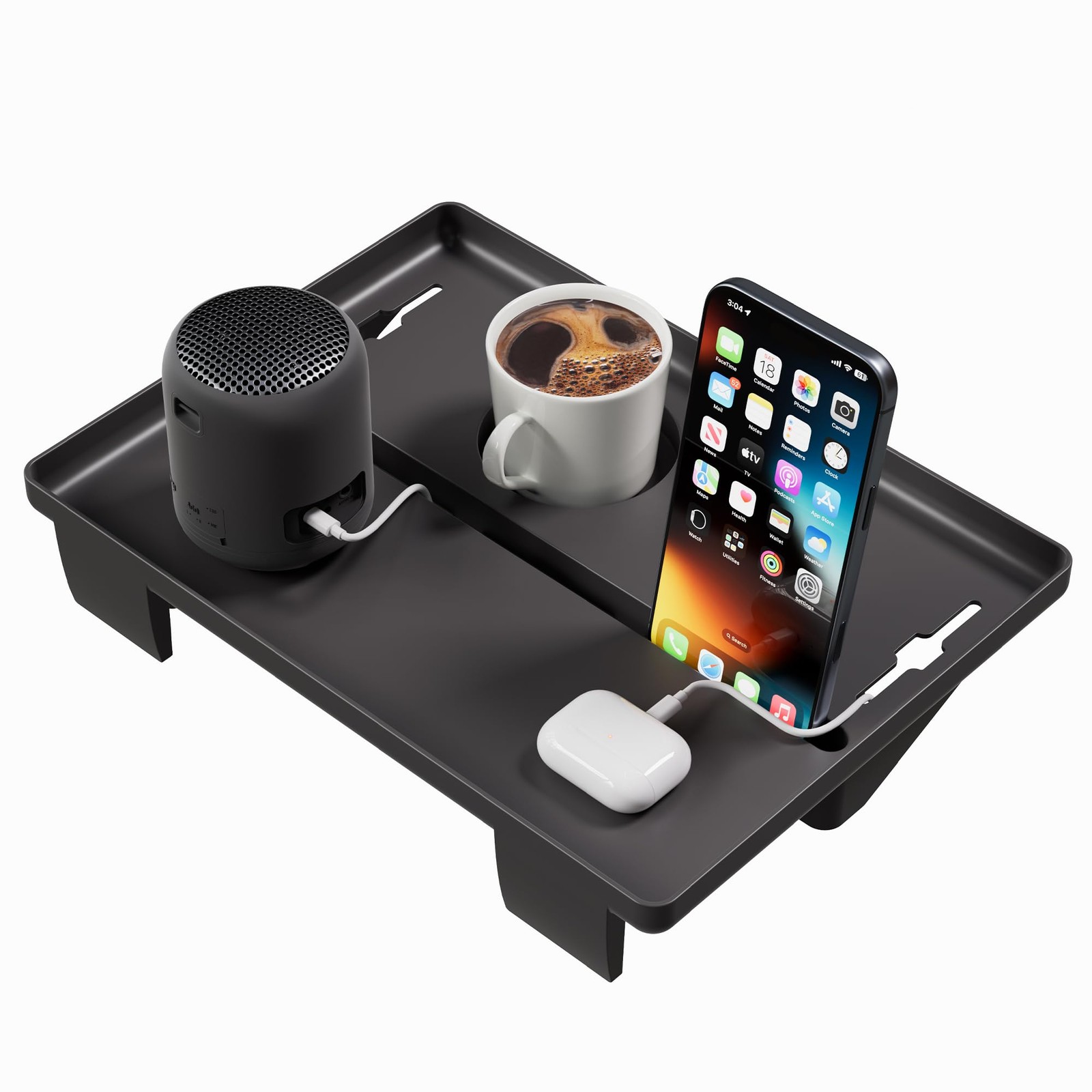 JOYMOOP Black clip-on bedside shelf for bunk beds