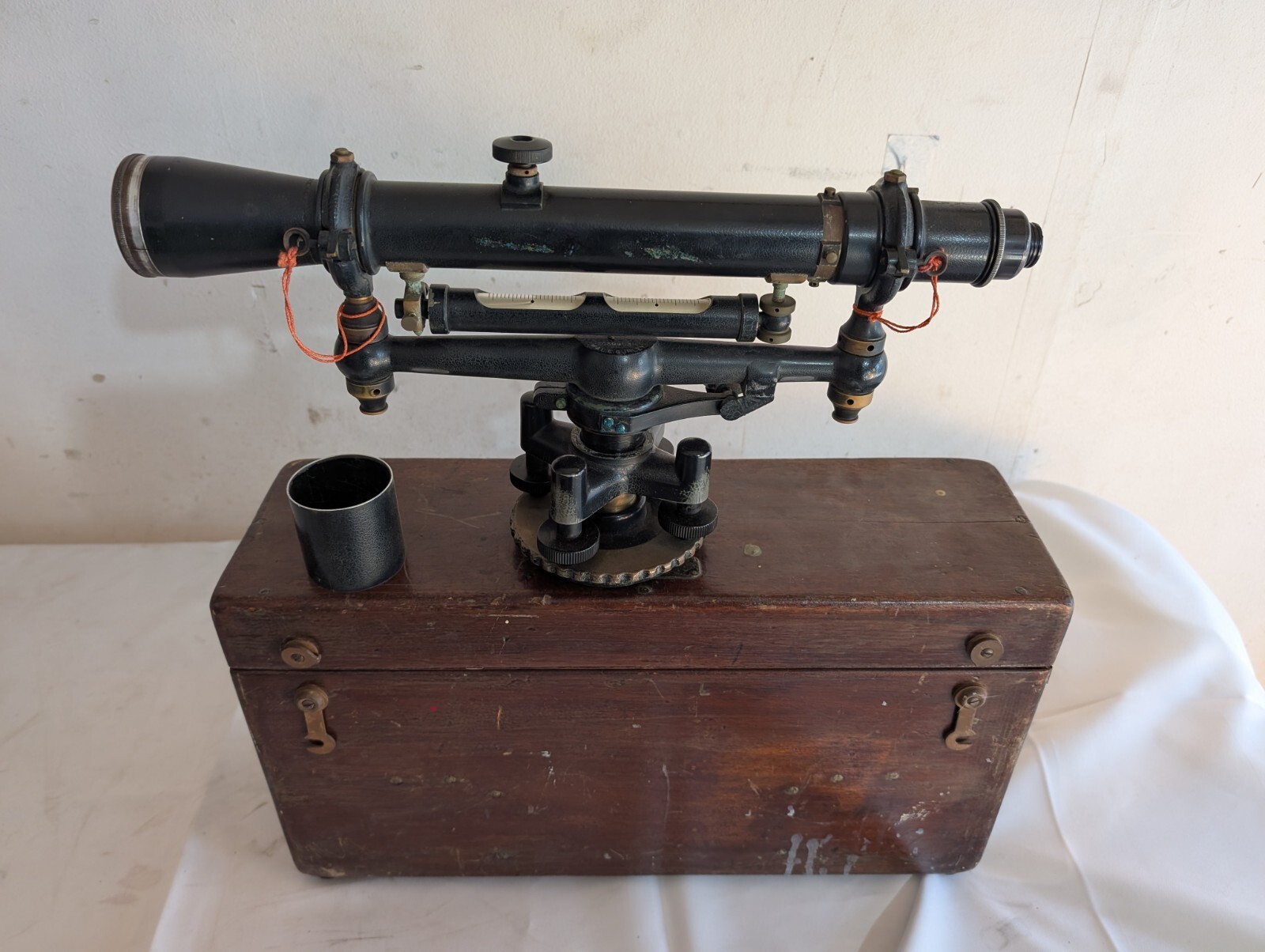 Vintage W. & L.E. Gurley Transit W/ Wooden Case