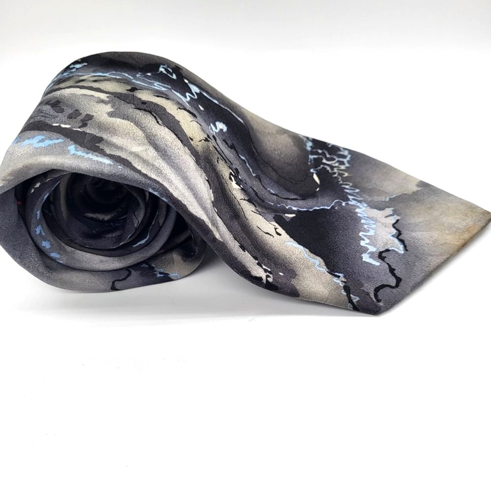 Jerry Garcia Collection 53 Grey Art 67 inch 100% Silk Tall Mens Tie